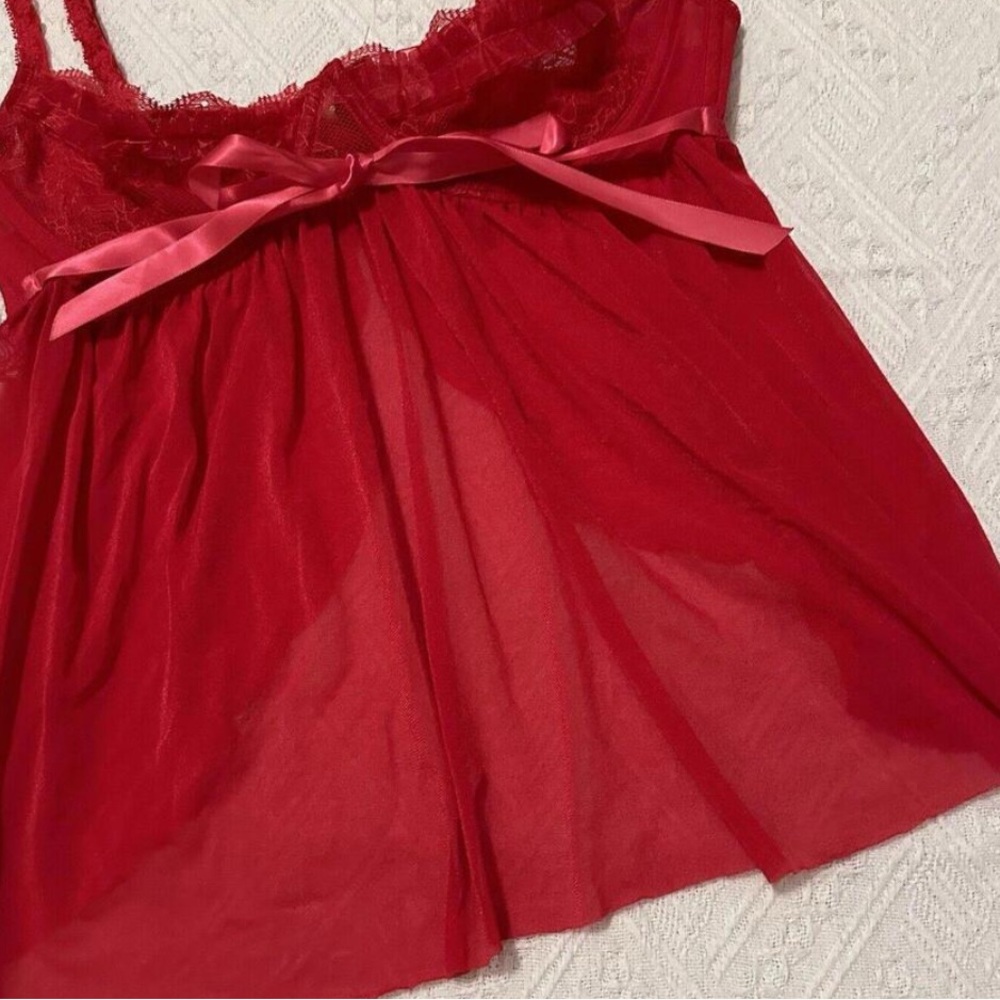 Y2K sexy little things Red Babydoll